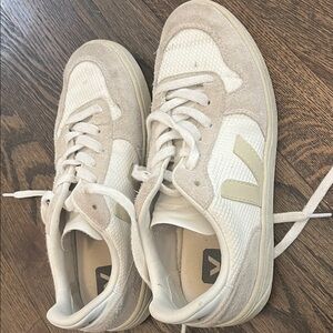 Veja Beige White Womens Sneakers